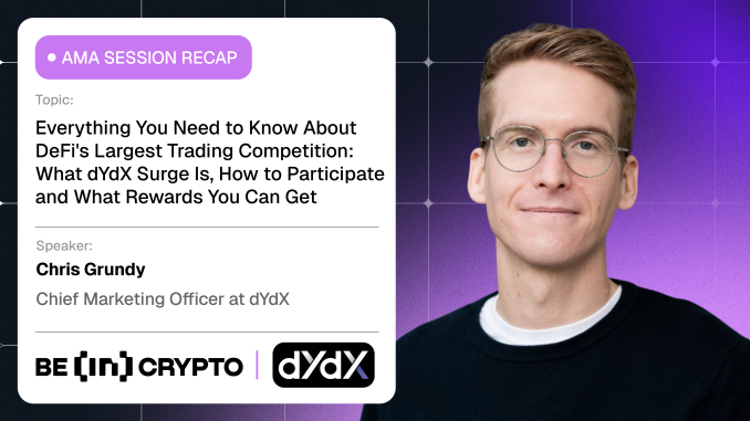 dYdX x BeInCrypto AMA Session dYdX x BeInCrypto AMA Session
