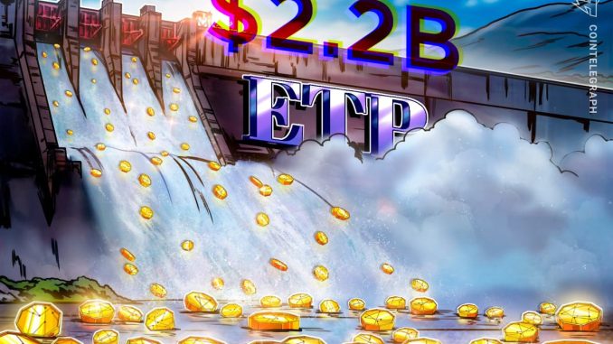 Bitcoin Drives Crypto ETP Inflows Above $2 Billion: CoinShares