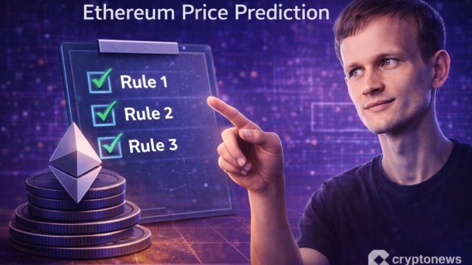 Vitalik just redefined what Ethereum actually is as chart shows a price prediction of a move that targets 43% to the upside .